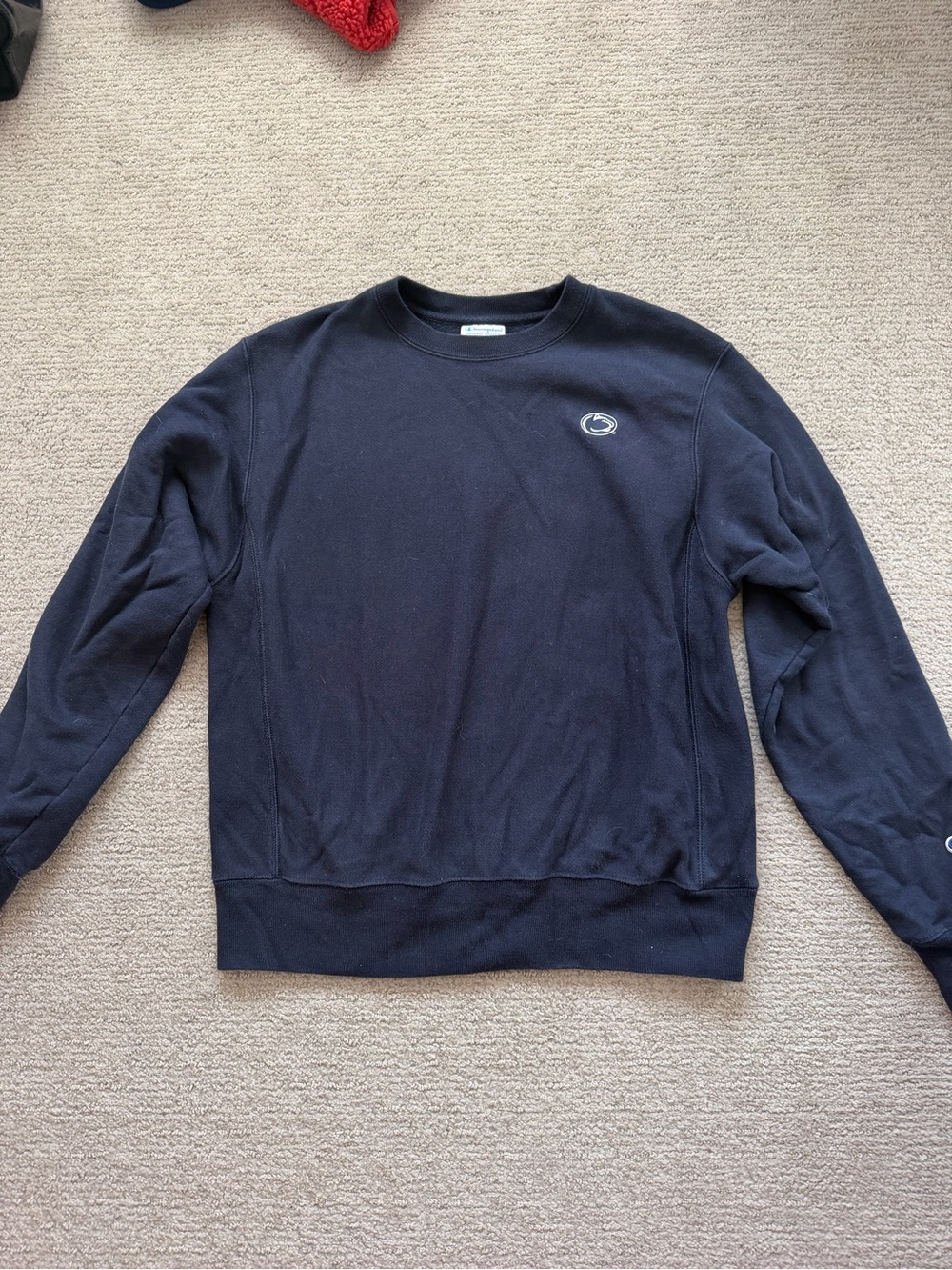 Men's Navy Crewneck Sweatshirt with Subtle Logo Penn state